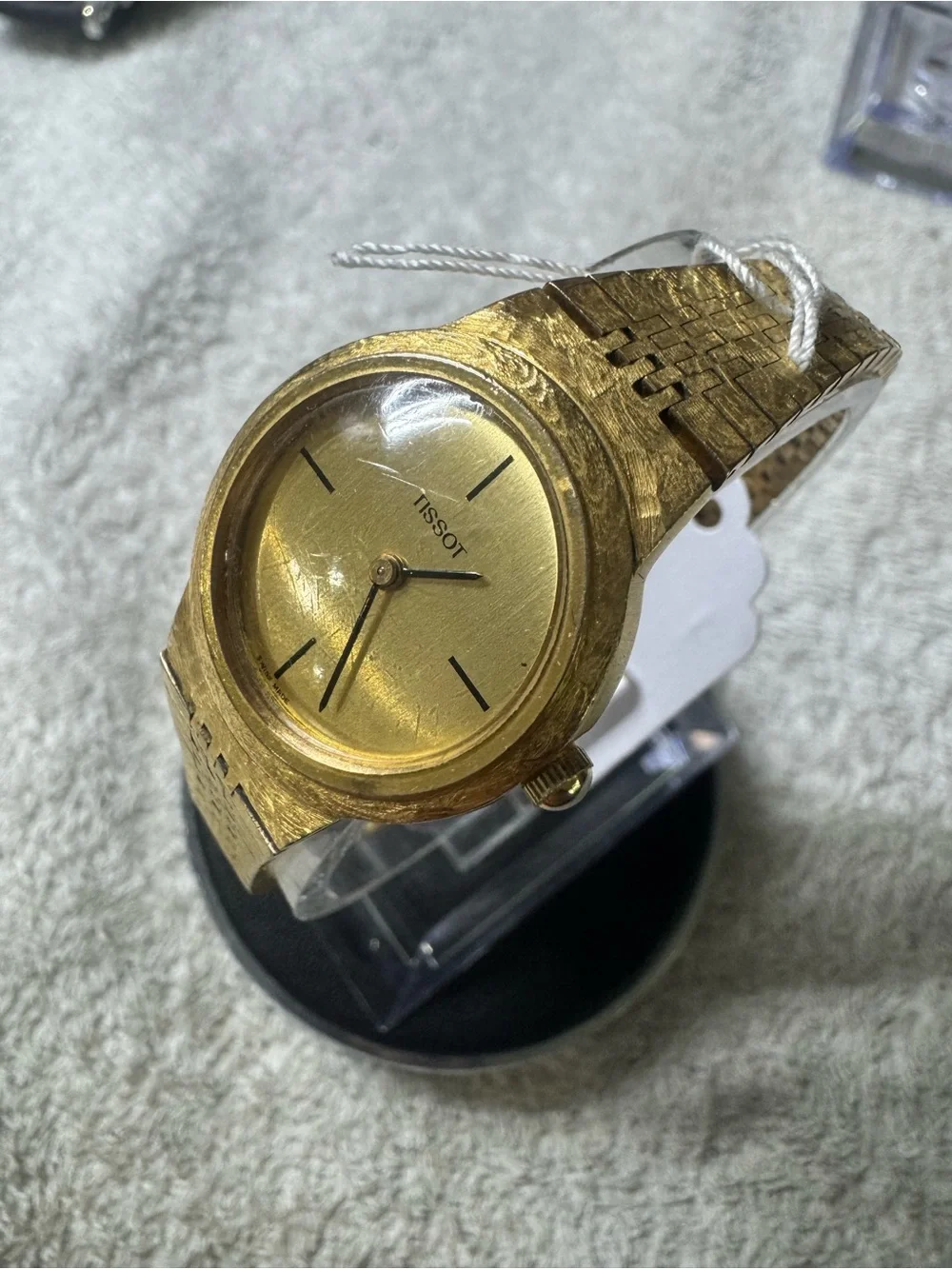 #140 Tissot Gold-Tone Minimal Dial Bracelet Watch